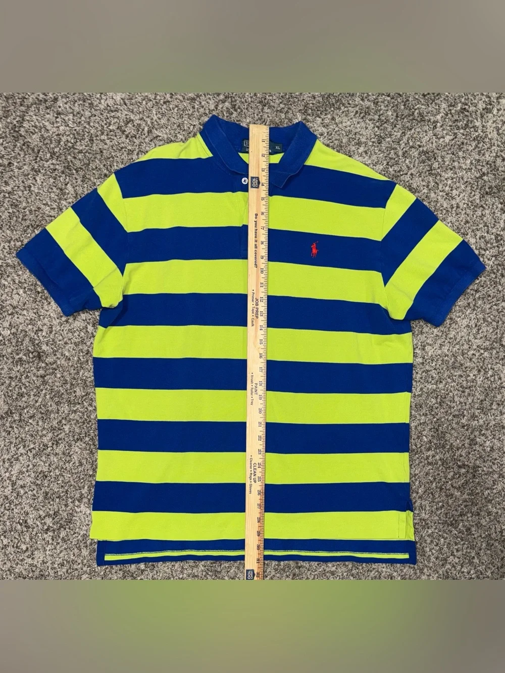 Vintage Polo By Ralph Lauren Men’s Short Sleeve Striped Polo Shirt! Size XL.